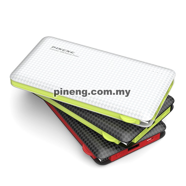 [Wholesale] PINENG PN-956 10000mAh Built-In 2 Cable Lithium Polymer Power Bank