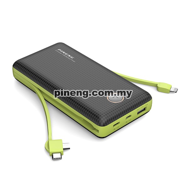 [Wholesale] PINENG PN-959 20000mAh Built-In 2 Cable Lithium Polymer Power Bank